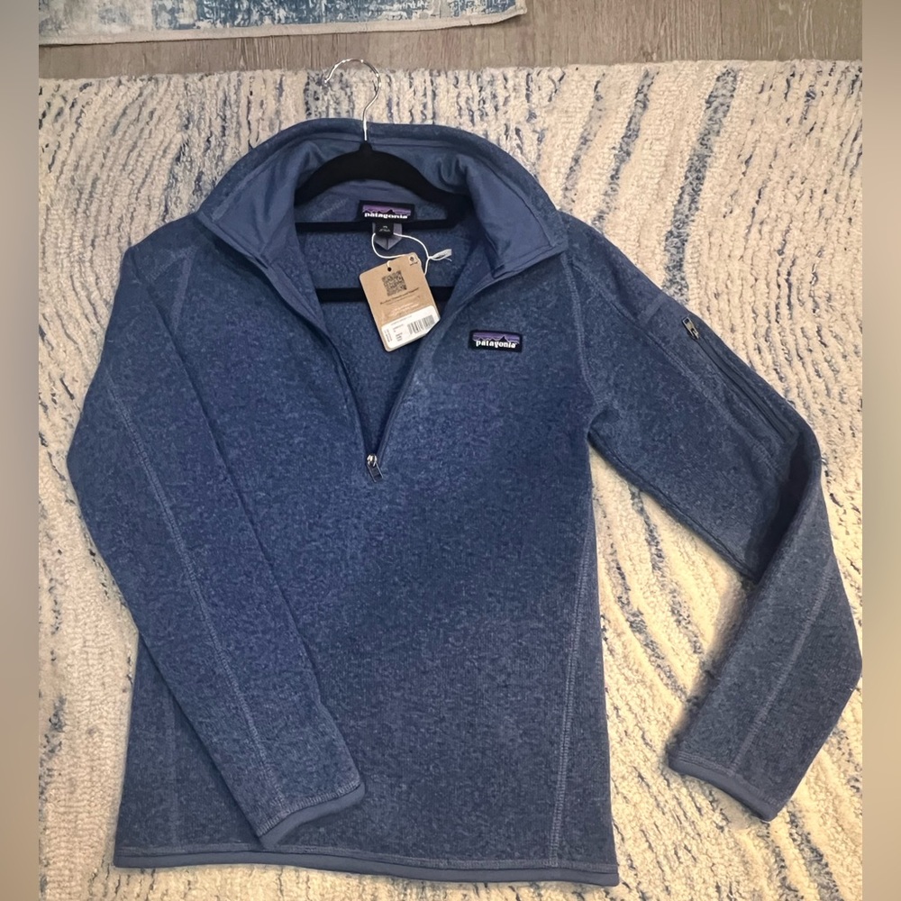 NWT Patagonia Navy Quarter-Zip Pullover XS